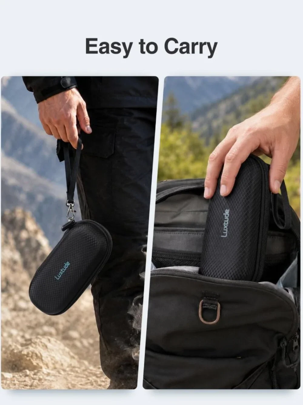 Double Eyeglass Case & Sunglass Organizer - Travel-Friendly, Durable Design